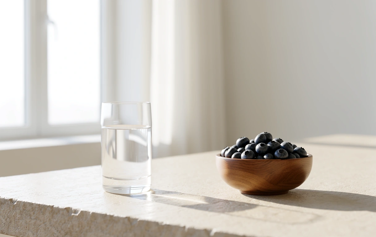 Minimalist workspace promoting eye health